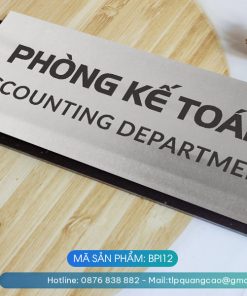 Biển phòng ban chất liệu Inox - Mã sản phẩm BPI12