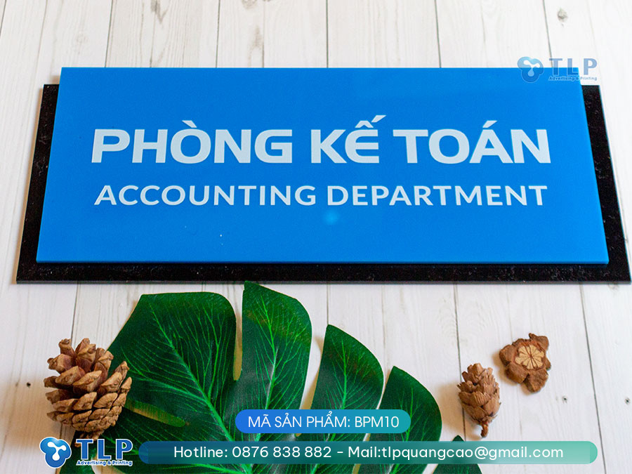 Biển phòng ban chất liệu mica - Mã sản phẩm BPM10 - Ảnh 3