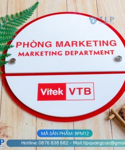 Biển phòng ban chất liệu mica - Mã sản phẩm BPM12