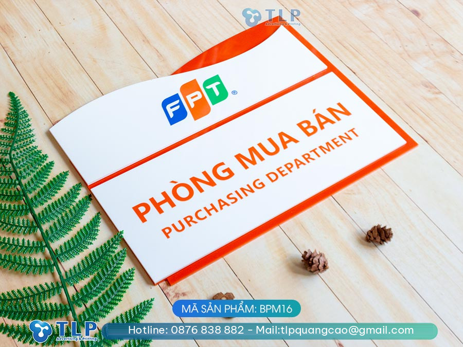 Biển phòng ban chất liệu mica - Mã sản phẩm BPM16 - Ảnh 3