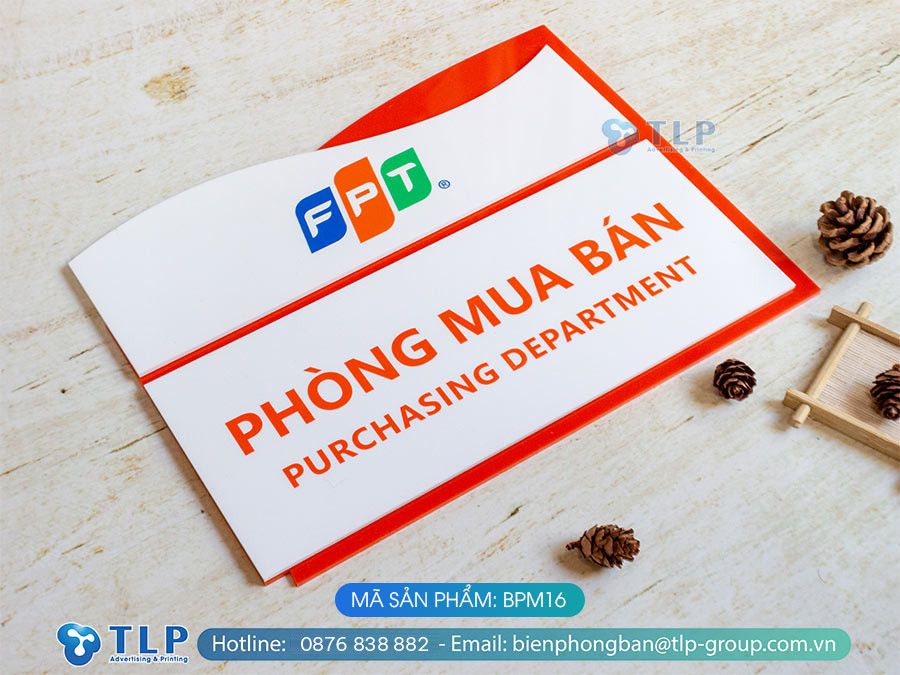 Biển phòng ban chất liệu mica - Mã sản phẩm BPM16 - Ảnh 5