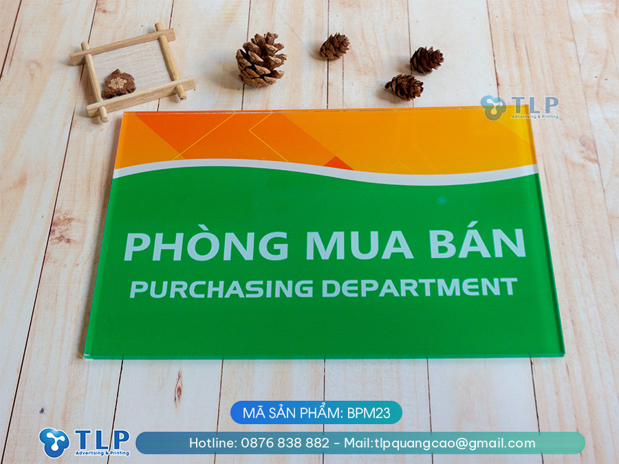 Biển phòng ban chất liệu Mica - Mã sản phẩm BPM23 - Ảnh 3