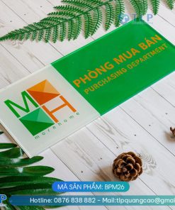 Biển phòng ban chất liệu Mica - Mã sản phẩm BPM26