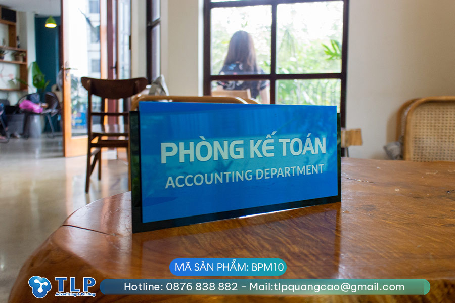 Biển phòng ban chất liệu mica - Mã sản phẩm BPM10