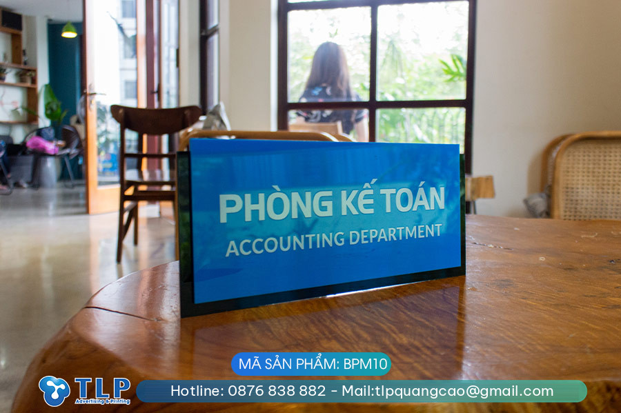 Biển phòng ban chất liệu mica - Mã sản phẩm BPM10