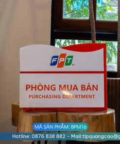 Biển phòng ban chất liệu mica - Mã sản phẩm BPM16