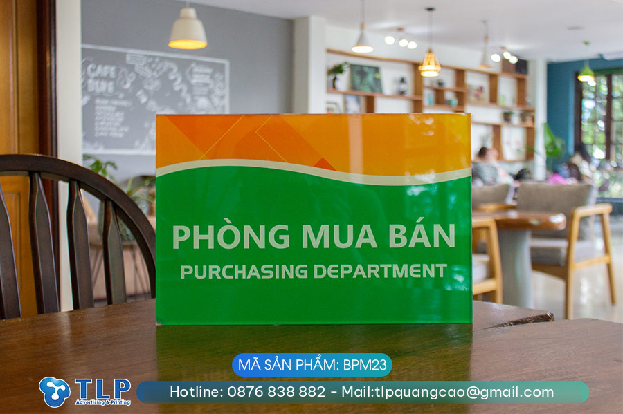 Biển phòng ban chất liệu Mica - Mã sản phẩm BPM23