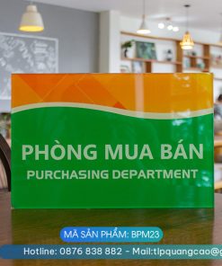Biển phòng ban chất liệu Mica - Mã sản phẩm BPM23