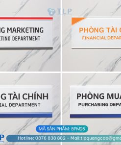 Biển phòng ban chất liệu mica - Mã sản phẩm BPM28