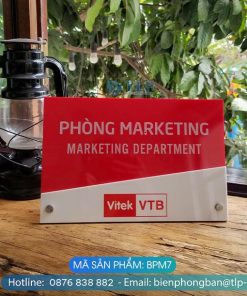 Biển phòng ban chất liệu mica - Mã sản phẩm BPM7